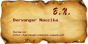 Bervanger Nauzika névjegykártya